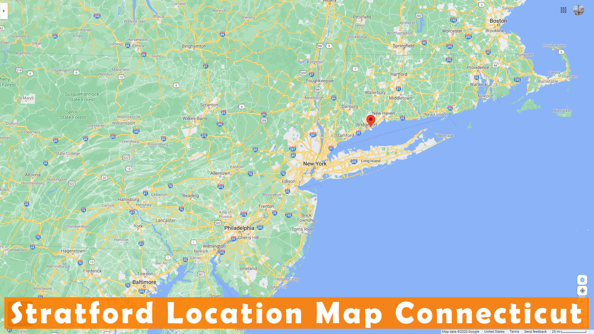 Stratford Location Map Connecticut